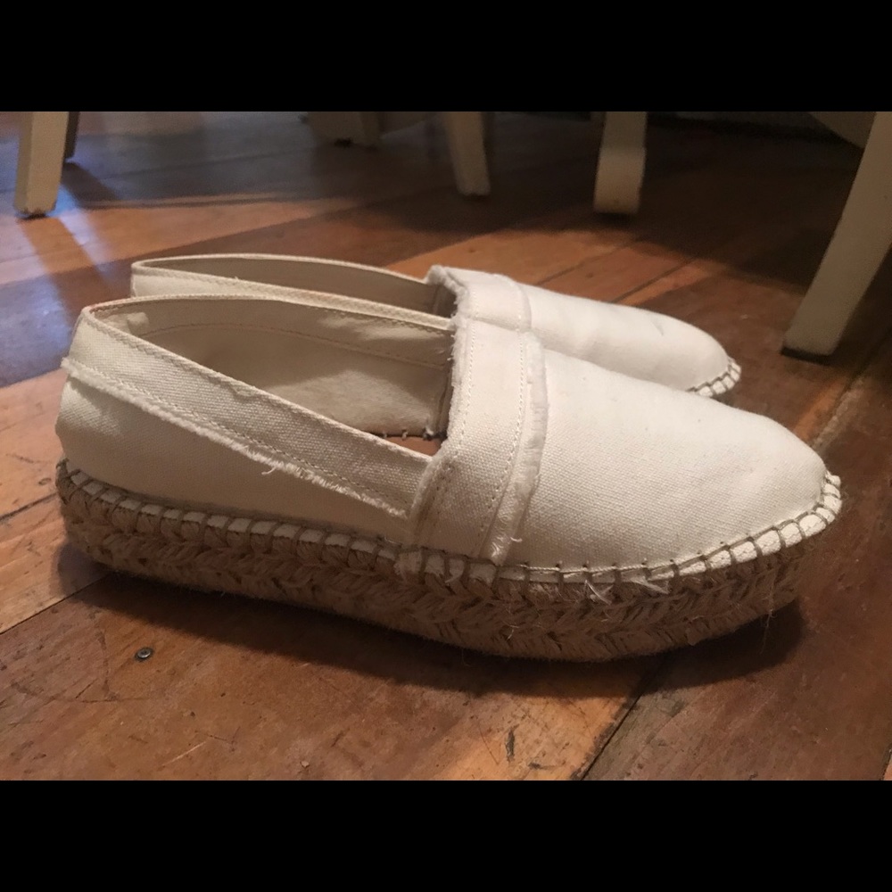 Steve Madden white espadrilles